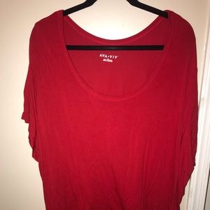 Lot of 2: Red and blue stretchy tee shirts